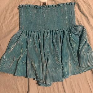 Queen of hearts blue sparkly shorts